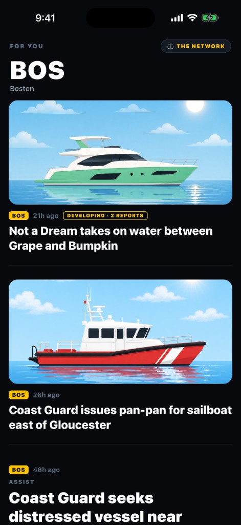 The DockTalk home feed with AI-curated stories